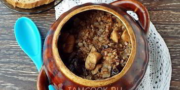 гречка с курицей в горшочке в духовке