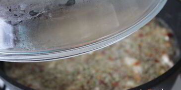 гречка с курицей в томатно-грибном соусе