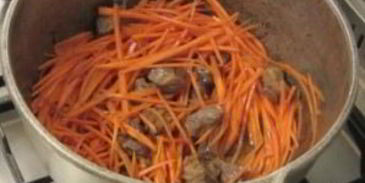 гречка с мясом в казане