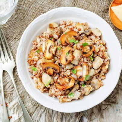 Гречка с шампиньонами