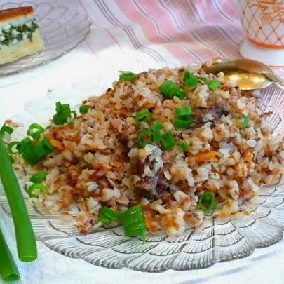 Гречка с тушенкой в мультиварке