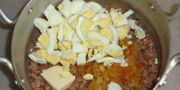 гречка с яйцом