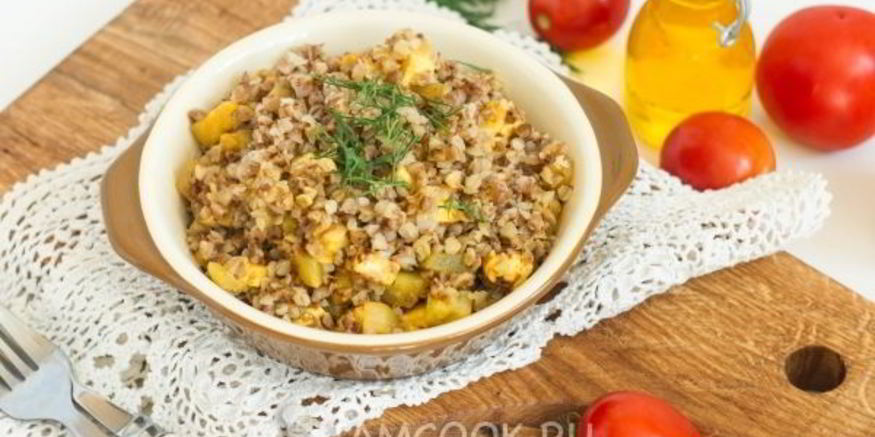 Рецепт гречневой каши с кабачками и адыгейским сыром