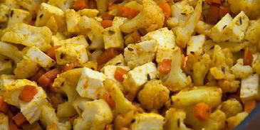 гречневая каша с овощами и сыром