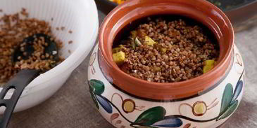 гречневая каша с овощами и сыром