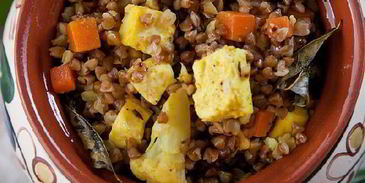 гречневая каша с овощами и сыром