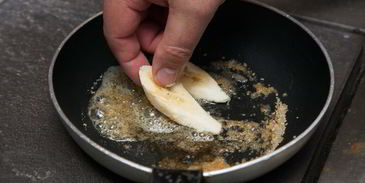 каша овсяная с жареными бананами