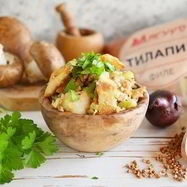 Рецепт Каши по-сибирски постная с рыбой