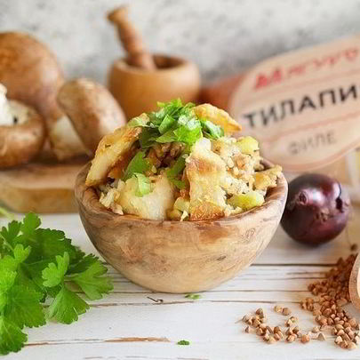 Каша по-сибирски постная с рыбой