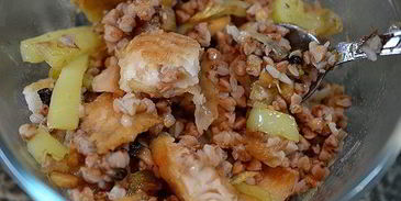 каша по-сибирски постная с рыбой