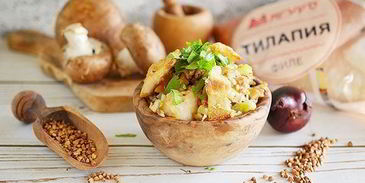 каша по-сибирски постная с рыбой