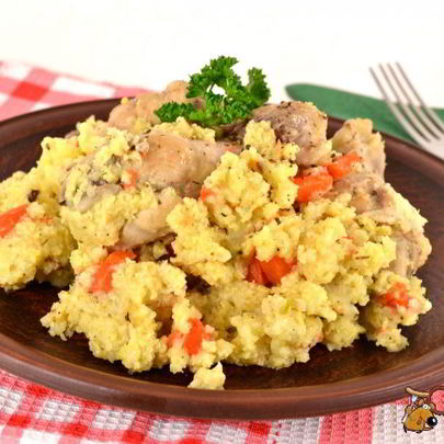 Каша пшенная с куриными крылышками в мультиварке