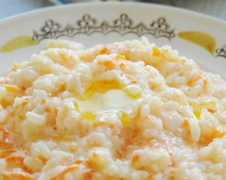 Каша рисовая молочная с тыквой