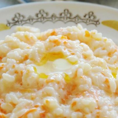 Каша рисовая молочная с тыквой