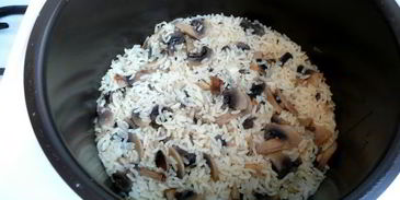 каша с грибами в мультиварке на воде