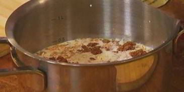 каша с пряными яблоками