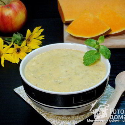 Каша ячневая на молоке с тыквой