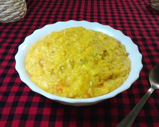 Кукурузная каша с тыквой