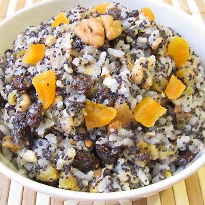 Кутья на Рождество из риса с изюмом