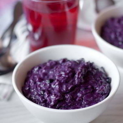 Черничная овсяная каша