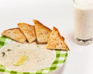 Овсяная каша на мятном молоке