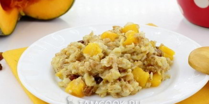 Рецепт овсяной каши с тыквой