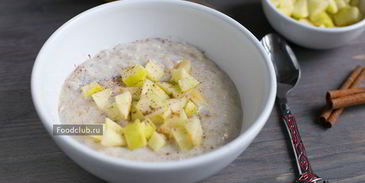 овсяная каша с яблоками и корицей