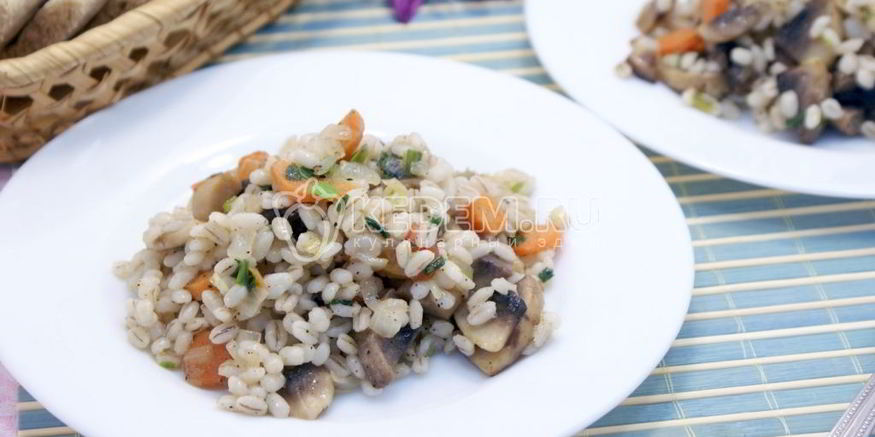 Рецепт перловки с грибами