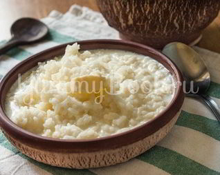 Рисовая молочная каша в мультиварке