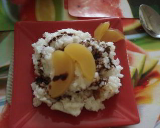 Рисовая каша с персиком