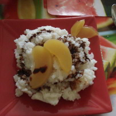 Рисовая каша с персиком