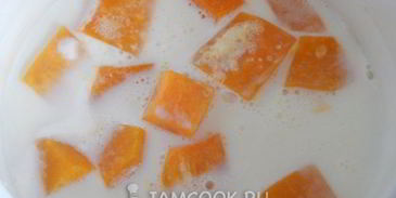 тыквенная каша на молоке