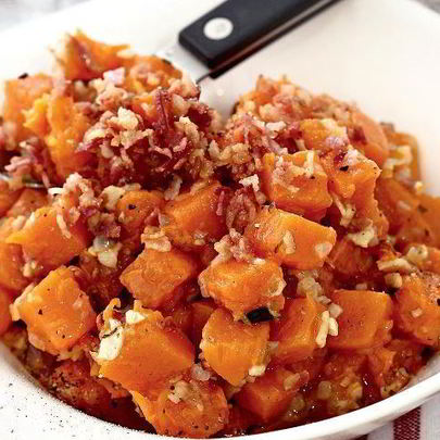 Тыквенная каша с беконом