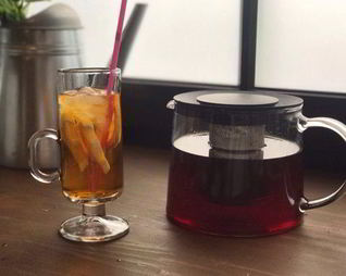 Холодный мятный чай с лаймом