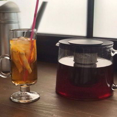 Холодный мятный чай с лаймом