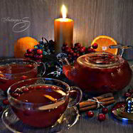 Рецепт Клюквенного чая с апельсином