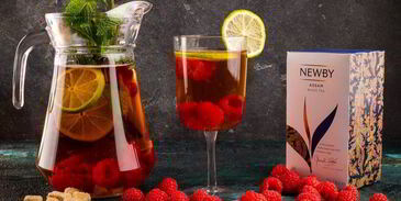 освежающий чай с малиной