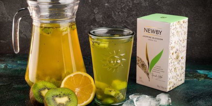 Рецепт витаминного чая с киви и мятным сахаром