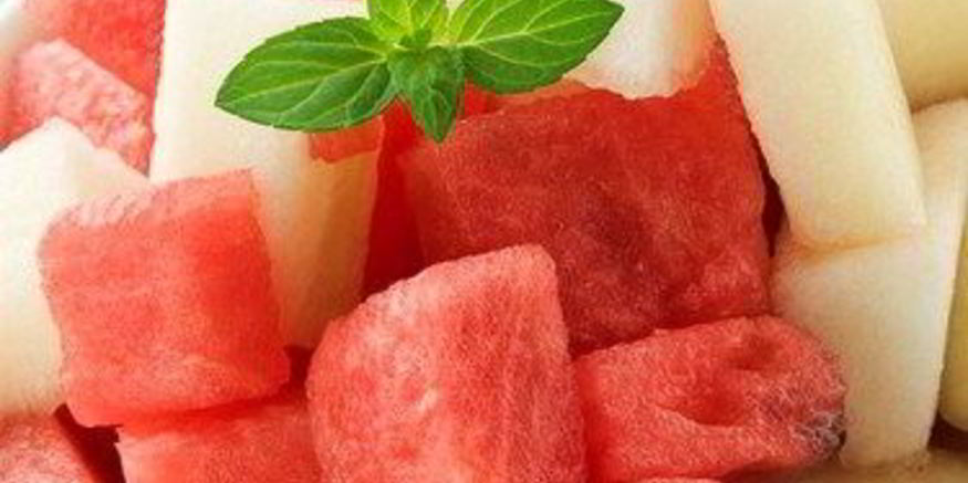 Рецепт дыни и арбуза в лаймовома сиропе