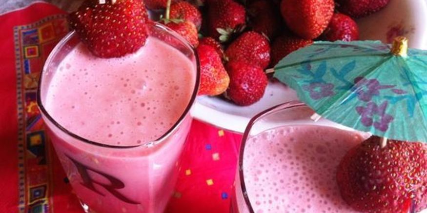 Рецепт клубничного коктейля снежок