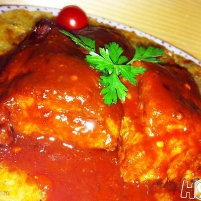 Свиные ребра в кофейном соусе