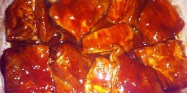 свиные ребра в кофейном соусе