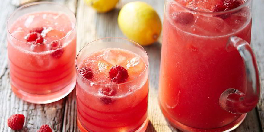 Рецепт малинового лимонада с мятой