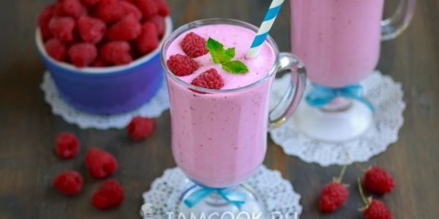 Рецепт малинового коктейля