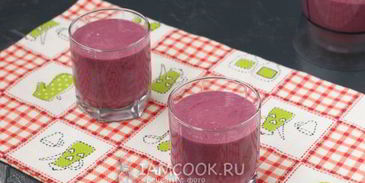 протеиновый коктейль с творогом и ежевикой