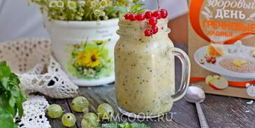 фруктовый смузи с гречневыми хлопьями