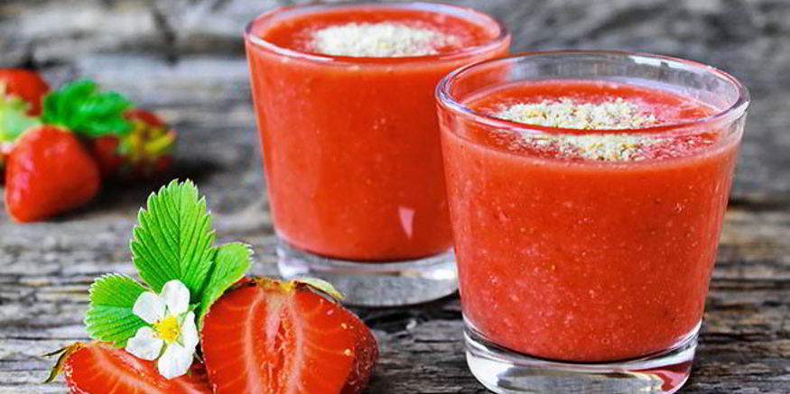 Рецепт клубнично-орехового смузи