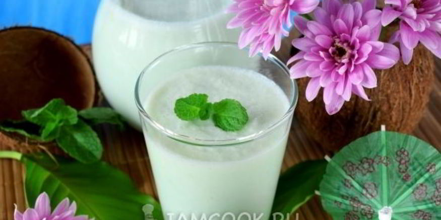 Рецепт кокосово-мятного смузи с ананасом