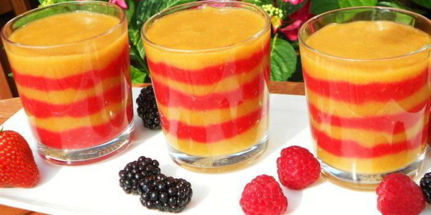 Рецепт смузей из малины и персиков