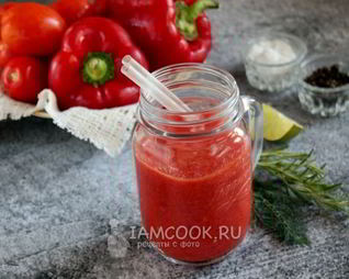 Смузи из сладкого перца и помидоров
